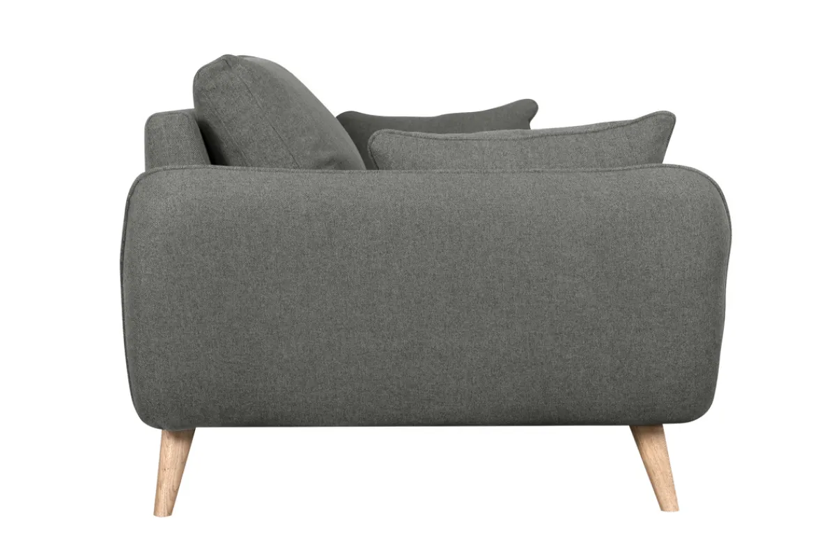 Miliboo Sofa skandinavisch 3 Plätze anthrazit grauCREEP* Design-sofas