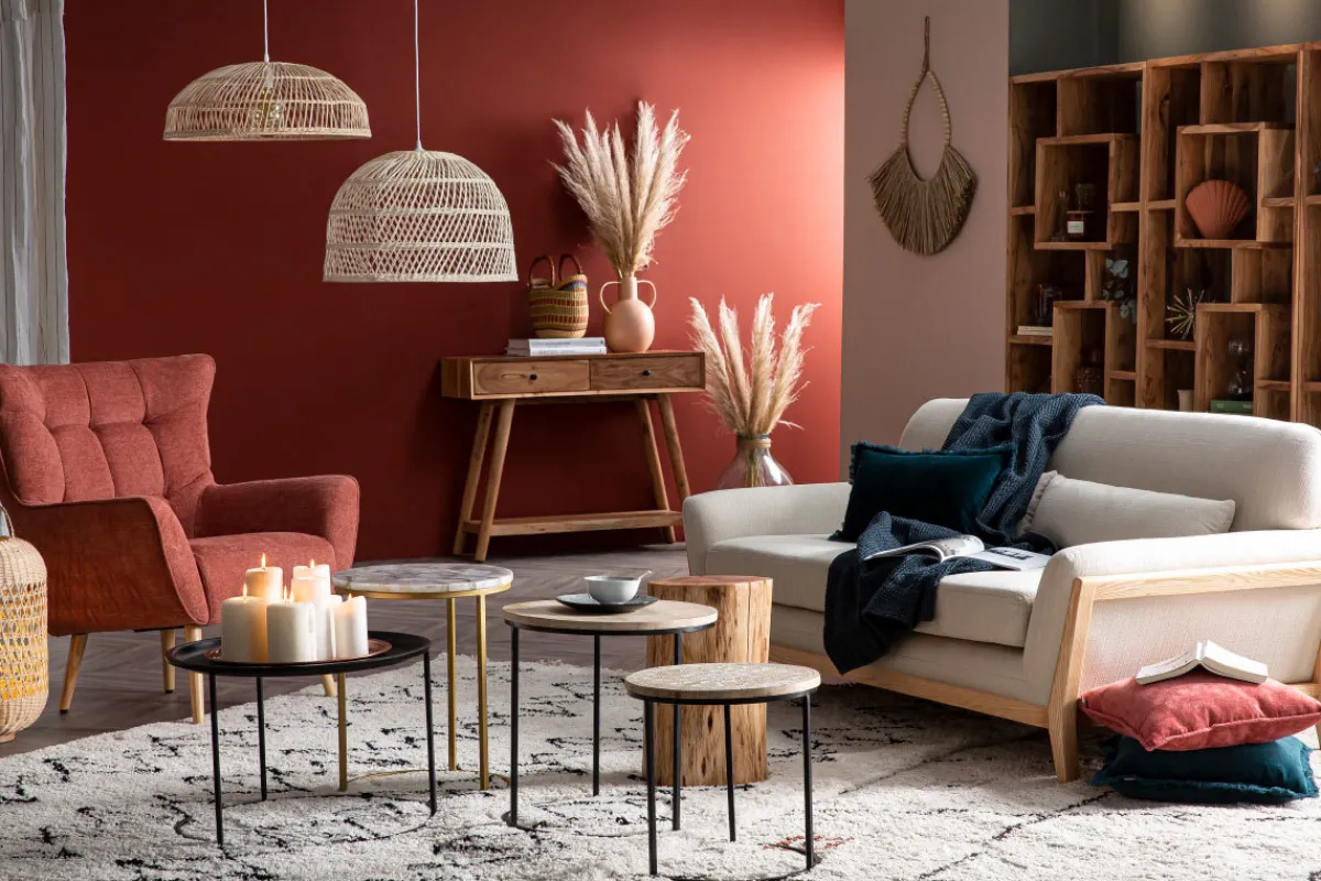 Miliboo Sofa skandinavisch 3 Plätze Grau Holzbeine YOKO* Design-sofas