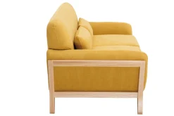 Miliboo Sofa skandinavisch 2 Plätze senfgelb Holzbeine YOKO* Design-sofas