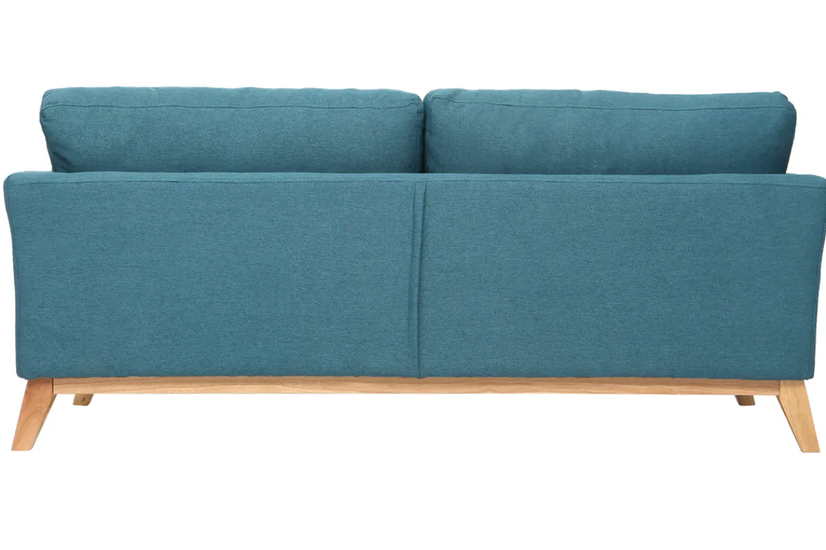 Miliboo Sofa skandinavisch 3 Plätze -Blau Holzbeine OSLO* Design-sofas
