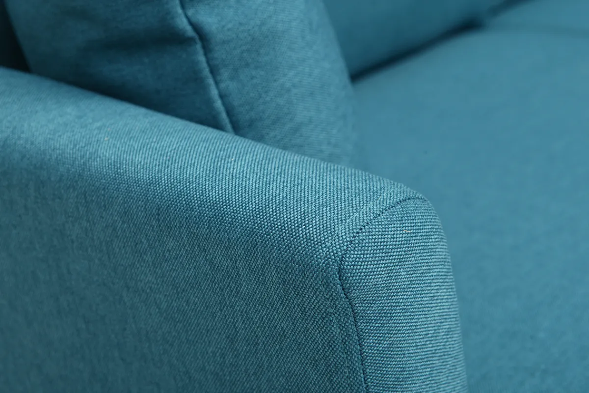 Miliboo Sofa skandinavisch 3 Plätze -Blau Holzbeine OSLO* Design-sofas