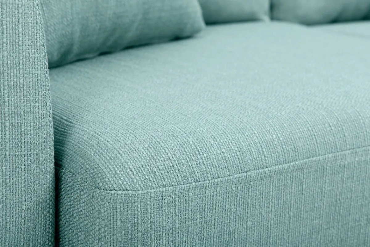 Miliboo Sofa skandinavisch 2 Plätze Lagunenblau und helle Holzbeine OSLO* Design-sofas