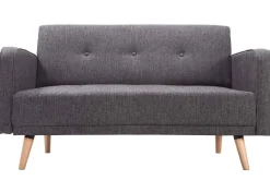 Miliboo Sofa skandinavisch 2 Plätze Dunkelgrau ULLA* Design-sofas
