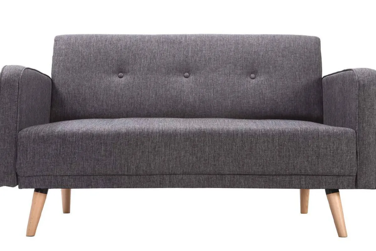 Miliboo Sofa skandinavisch 2 Plätze Dunkelgrau ULLA* Design-sofas