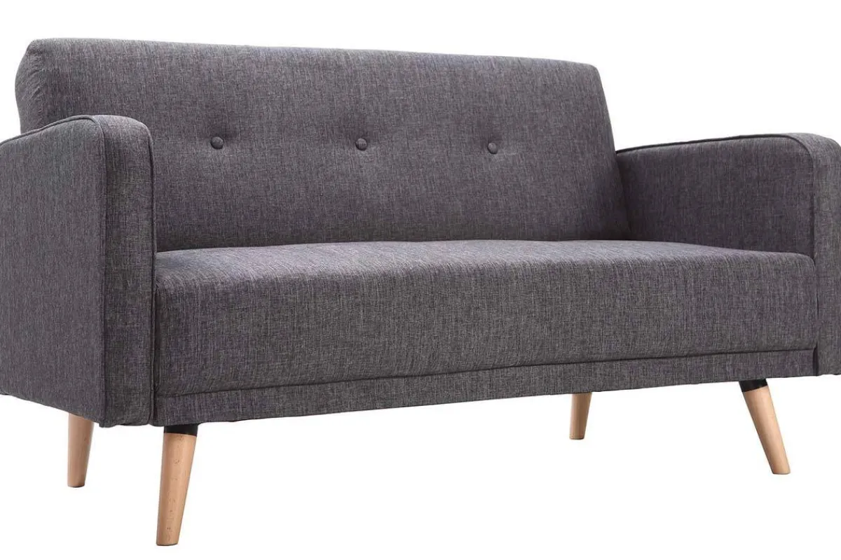 Miliboo Sofa skandinavisch 2 Plätze Dunkelgrau ULLA* Design-sofas