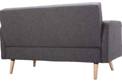 Miliboo Sofa skandinavisch 2 Plätze Dunkelgrau ULLA* Design-sofas
