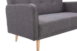 Miliboo Sofa skandinavisch 2 Plätze Dunkelgrau ULLA* Design-sofas
