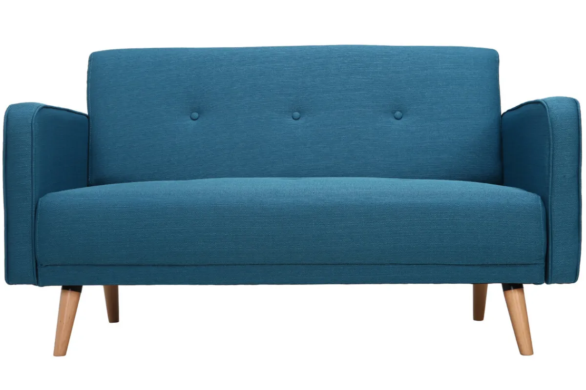 Miliboo Sofa skandinavisch 2 Plätze Blau ULLA* Design-sofas