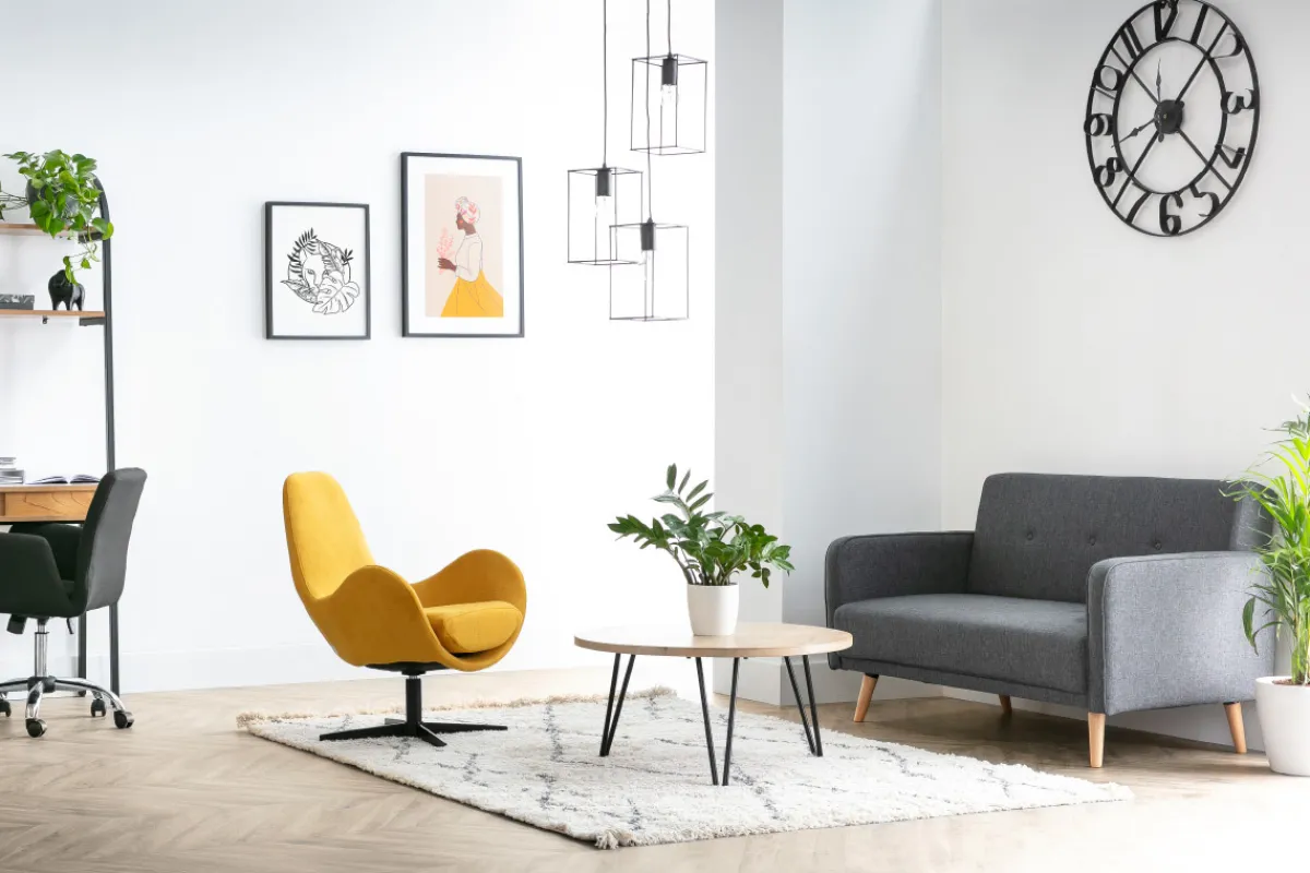 Miliboo Sofa skandinavisch 2 Plätze Blau ULLA* Design-sofas
