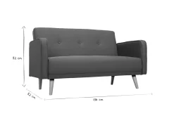 Miliboo Sofa skandinavisch 2 Plätze Blau ULLA* Design-sofas