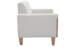 Miliboo Sofa skandinavisch 2 Plätze Altweiß Holzbeine FJORD* Design-sofas