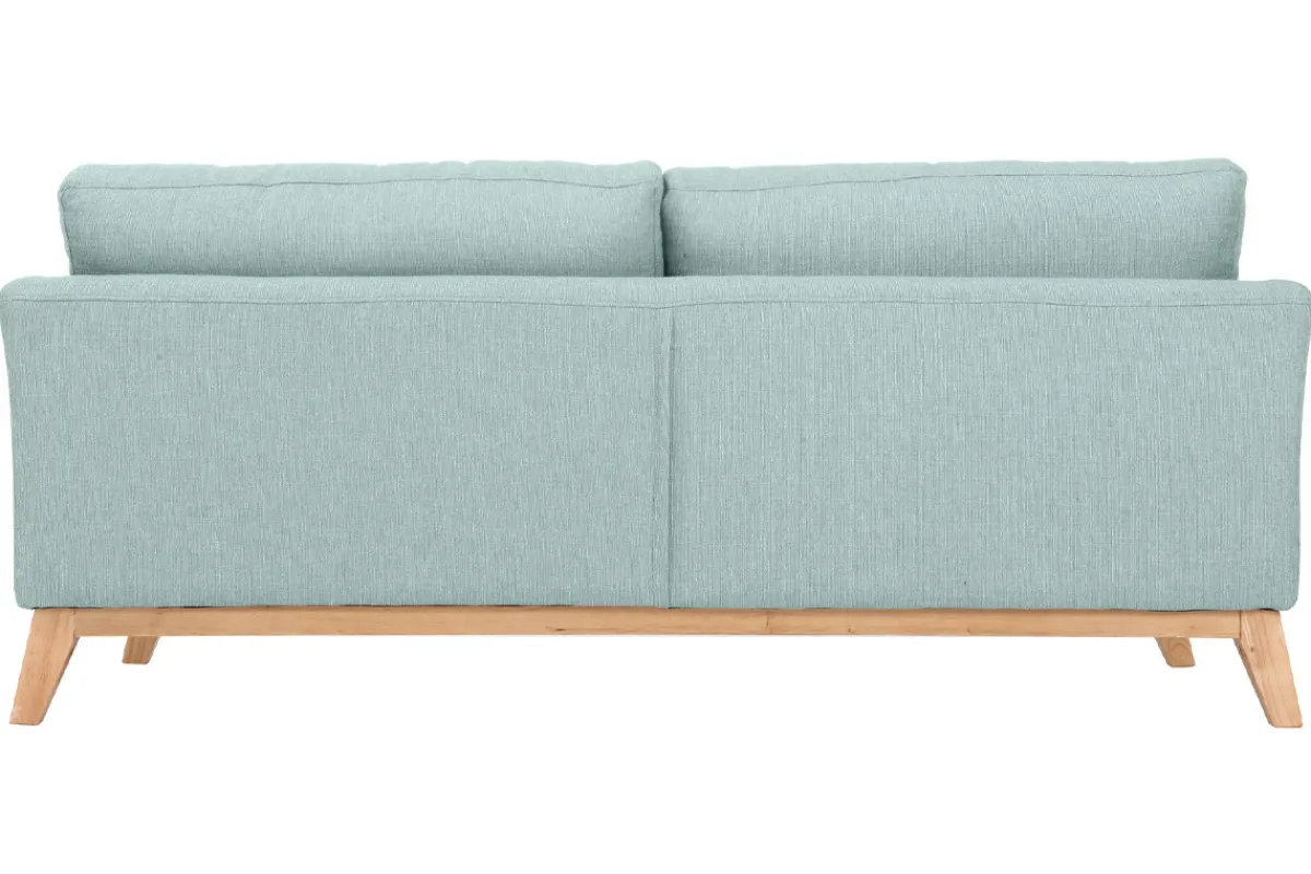 Miliboo Sofa skandinavisch 3 Plätze Hellblau Holzbeine OSLO* Design-sofas