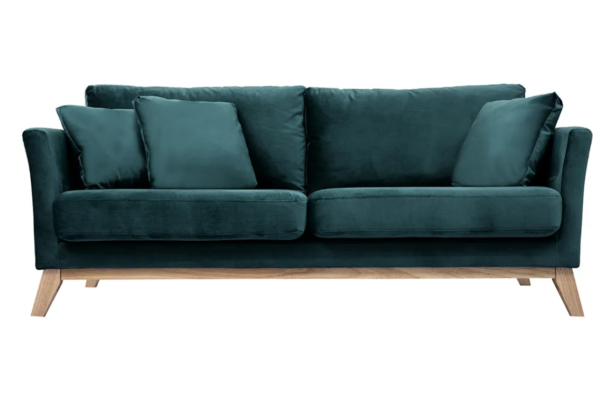Miliboo Sofa skandinavisch 3 Plätze Bezug abnhembar Rosa OSLO* Design-sofas