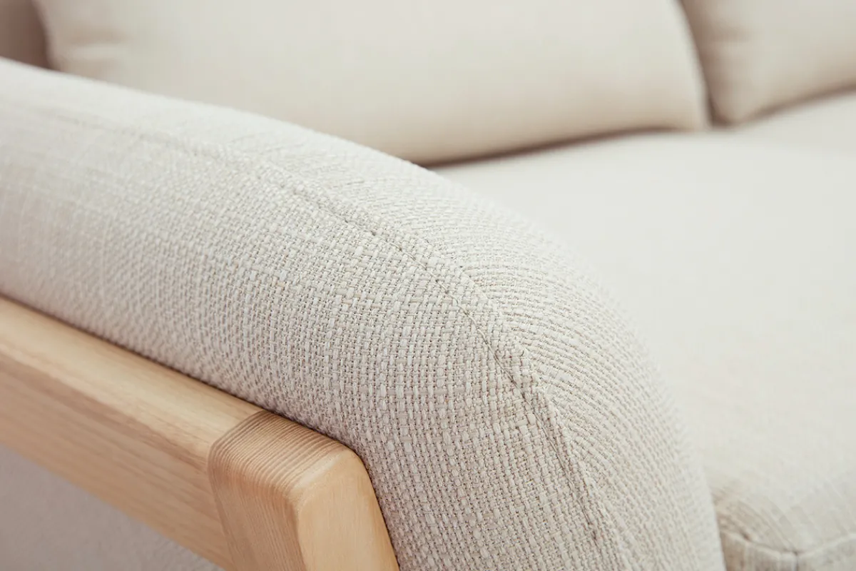 Miliboo Sofa skandinavisch 2 Plätze beiger Stoff YOKO* Design-sofas