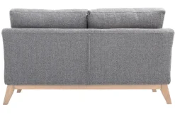 Miliboo Sofa skandinavisch 2 Plätze Hellgrau helle Holzbeine OSLO* Design-sofas
