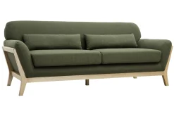 Miliboo Sofa skandinavisch 3 Plätze Khaki YOKO* Design-sofas