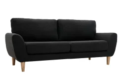 Miliboo Sofa Skandinavisch Stoff Anthrazitgrau 3-Sitzer ALICE* Design-sofas