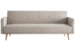 Miliboo Sofa verstellbar 3 Plätze skandinavisches Design Naturfarbe ULLA* Schlafsofas