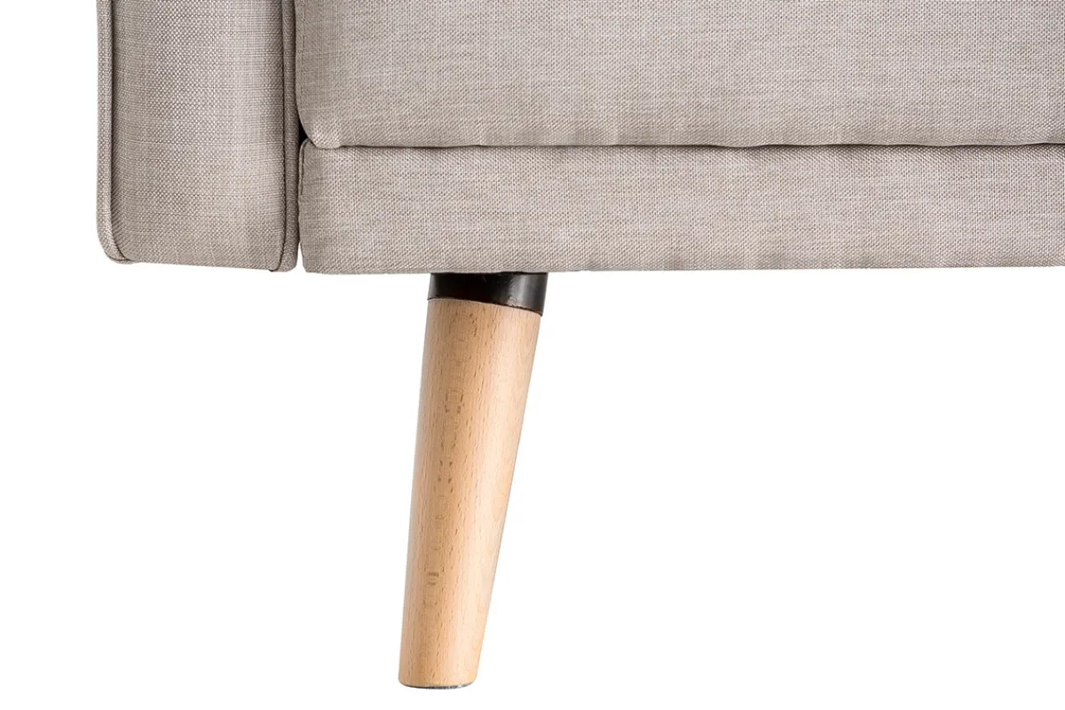 Miliboo Sofa verstellbar 3 Plätze skandinavisches Design Naturfarbe ULLA* Schlafsofas