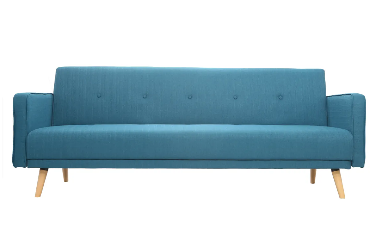Miliboo Sofa verstellbar 3 Plätze skandinavisches Design Blaugrün ULLA* Schlafsofas