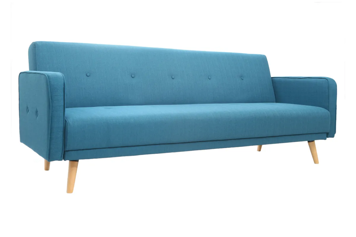 Miliboo Sofa verstellbar 3 Plätze skandinavisches Design Blaugrün ULLA* Schlafsofas