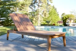 Miliboo Sonnenliege aus massivem Akazienholz CANOPEE* Gartenliegen