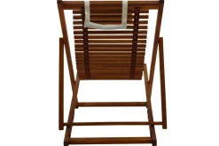Miliboo Sonnenliege aus Massivholz mit weißem Stoffkissen (2er-Set) MOONA* Gartenliegen