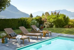 Miliboo Sonnenliegen aus massivem Akazienholz (2er-Set) CANOPEE* Gartenliegen
