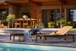 Miliboo Sonnenliegen aus massivem Akazienholz (2er-Set) CANOPEE* Gartenliegen