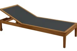 Miliboo Sonnenliegen dunkelgrau und Massivholz (2er-Set) NAVEEN* Gartenliegen