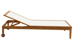 Miliboo Sonnenliegen weiß und Massivholz (2er-Set) NAVEEN* Gartenliegen