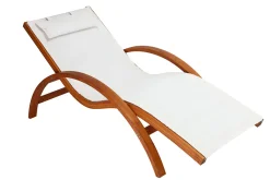 Miliboo Sonnenstuhl Cremefarben BIARRITZ* Gartenliegen