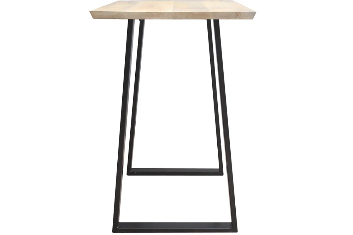 Miliboo Stehtisch Mango und schwarzes Metall 120cm VIJAY* Bartische/ Bar
