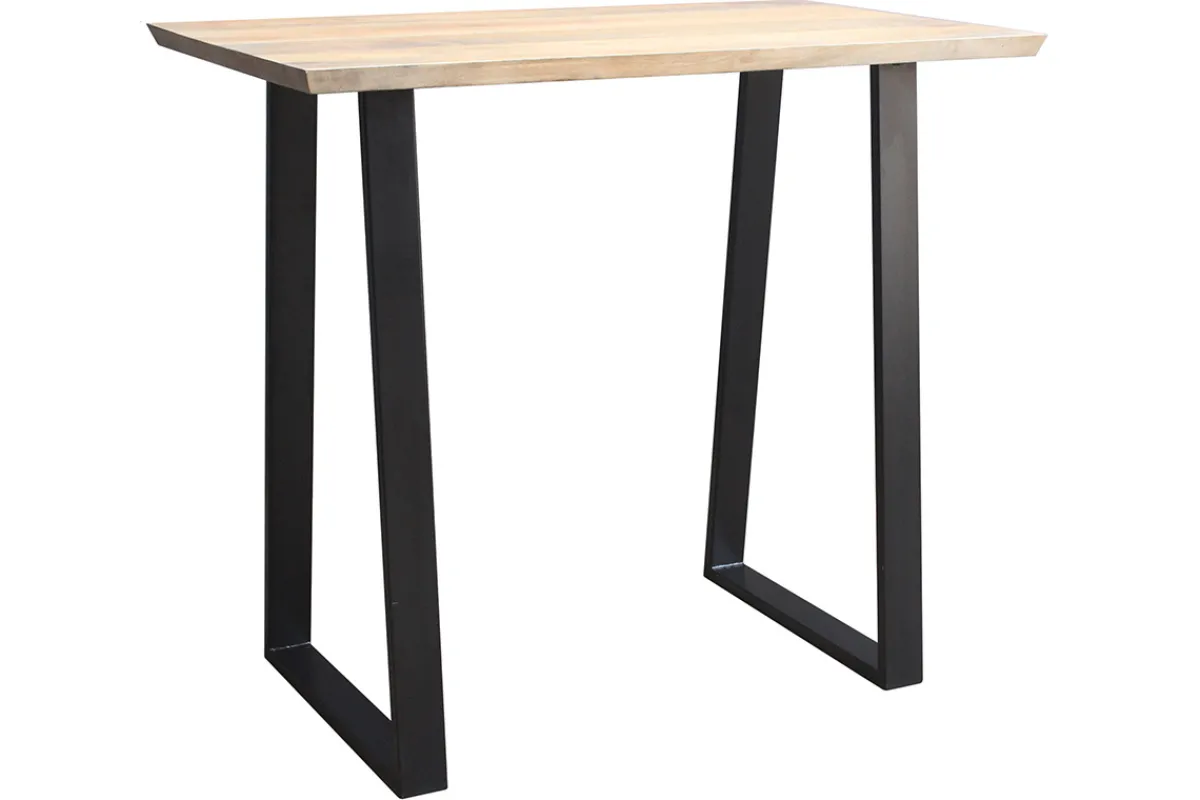 Miliboo Stehtisch Mango und schwarzes Metall 120cm VIJAY* Bartische/ Bar