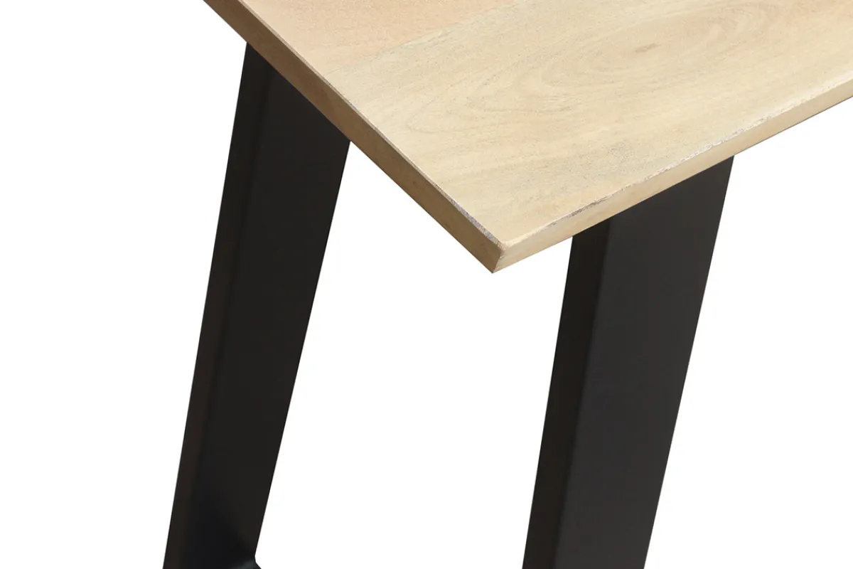 Miliboo Stehtisch Mango und schwarzes Metall 120cm VIJAY* Bartische/ Bar
