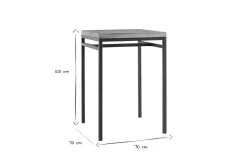 Miliboo Stehtisch rechteckig aus Mangoholz und schwarzem Metall YPSTER* Bartische/ Bar