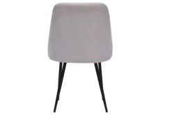Miliboo Stühle aus beigem Stoff mit strukturiertem Samteffekt und schwarze Metallfüße (2er-Set) HIGGINS* Design-stühle