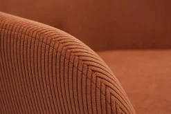 Miliboo Stühle aus Cordstoff in Terracotta und schwarzem Metall (2er-Set) LAURETTE* Design-stühle