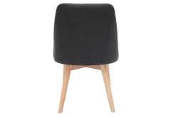 Miliboo Stühle aus dunkelgrauem Stoff mit Samteffekt und massivem Buchenholz (2er-Set) HIGGINS* Design-stühle