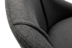 Miliboo Stühle aus dunkelgrauem Stoff mit Samteffekt und massivem Buchenholz (2er-Set) HIGGINS* Design-stühle