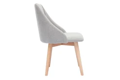 Miliboo Stühle aus grauem Stoff mit Samteffekt und massivem Buchenholz (2er-Set) HIGGINS* Design-stühle