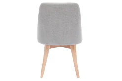 Miliboo Stühle aus grauem Stoff mit Samteffekt und massivem Buchenholz (2er-Set) HIGGINS* Design-stühle
