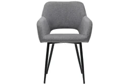 Miliboo Stühle aus grauem Stoff mit Samteffekt (2er-Set) LAURETTE* Design-stühle
