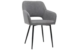 Miliboo Stühle aus grauem Stoff mit Samteffekt (2er-Set) LAURETTE* Design-stühle