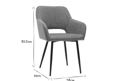 Miliboo Stühle aus grauem Stoff mit Samteffekt (2er-Set) LAURETTE* Design-stühle