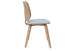 Miliboo Stühle aus hellem Holz und hellgrauem Stoff (2er-Set) BECK* Design-stühle|Holzstühle