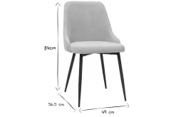 Miliboo Stühle aus naturfarbenem Stoff mit Samteffekt und schwarzem Metall (2er-Set) CULT* Design-stühle