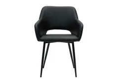 Miliboo Stühle aus schwarzem Polyurethan (2er-Set) LAURETTE* Design-stühle