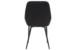 Miliboo Stühle aus schwarzem Samt schwarzes Metallgestell 2er-Set HOLO* Design-stühle