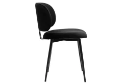 Miliboo Stühle aus schwarzem Samtstoff und Metall (2er-Set) ATRIUM* Design-stühle